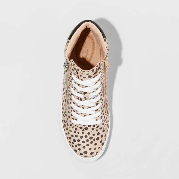 Women's Brooklin High Top Leopard Print Sneakers - Picture 3 of 4